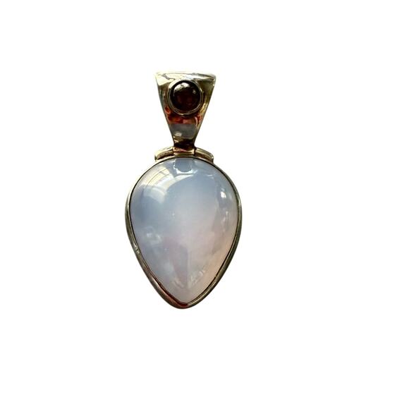 Starborn 925 Sterling Silver Moonstone Teardrop Pendant for Necklace - Picture 1 of 8